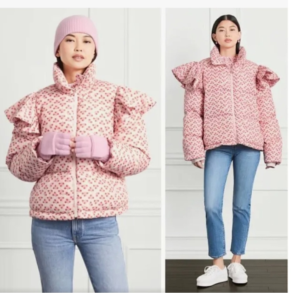 Hill House Pink Floral Puffer Jacket